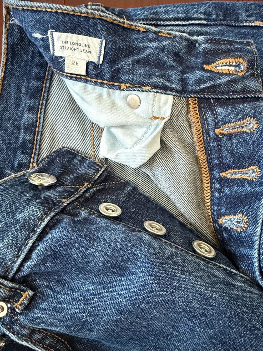 Madewell the longline straight Jean dark wash - Picture 4 of 4